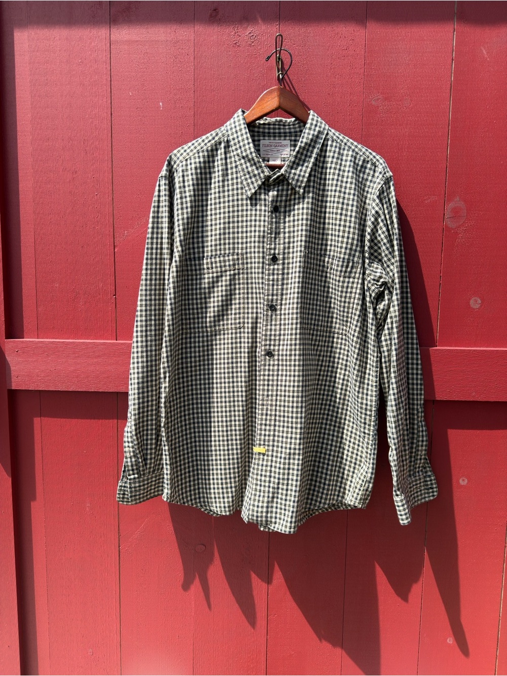 Men's Check Button-Up Shirt - black/cream